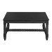 Ashbury Square Matte Black Wood Bobbin Coffee Table
