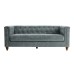 Phillips Steel Gray Crushed Velvet Tufted Chesterfield Sofa
