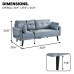 Malone Light Gray Tufted Track Arm Sofa