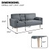 Espinoza Gray Channel Tufted Sofa