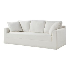 Merchland White Cotton Slipcover Sofa
